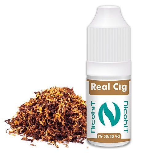 Real Cig 10ml Vaping E Liquid Nicohit 50VG 50PG Ecocig